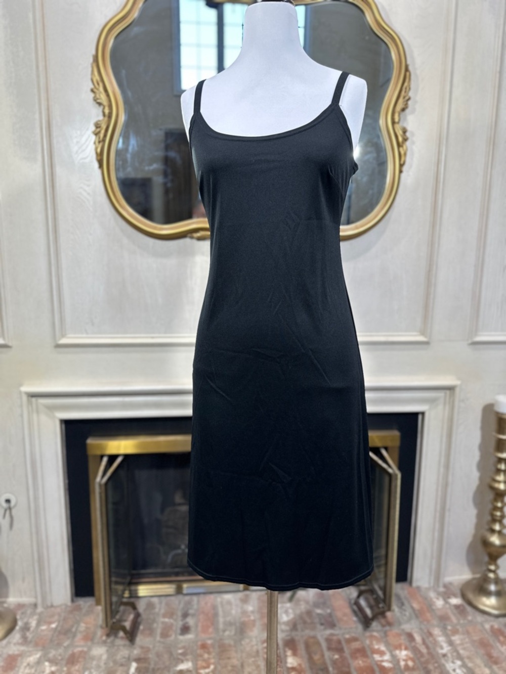 MSK Black Sleeveless Slip Dress 6‎ 90s Minimalist Goth Prep